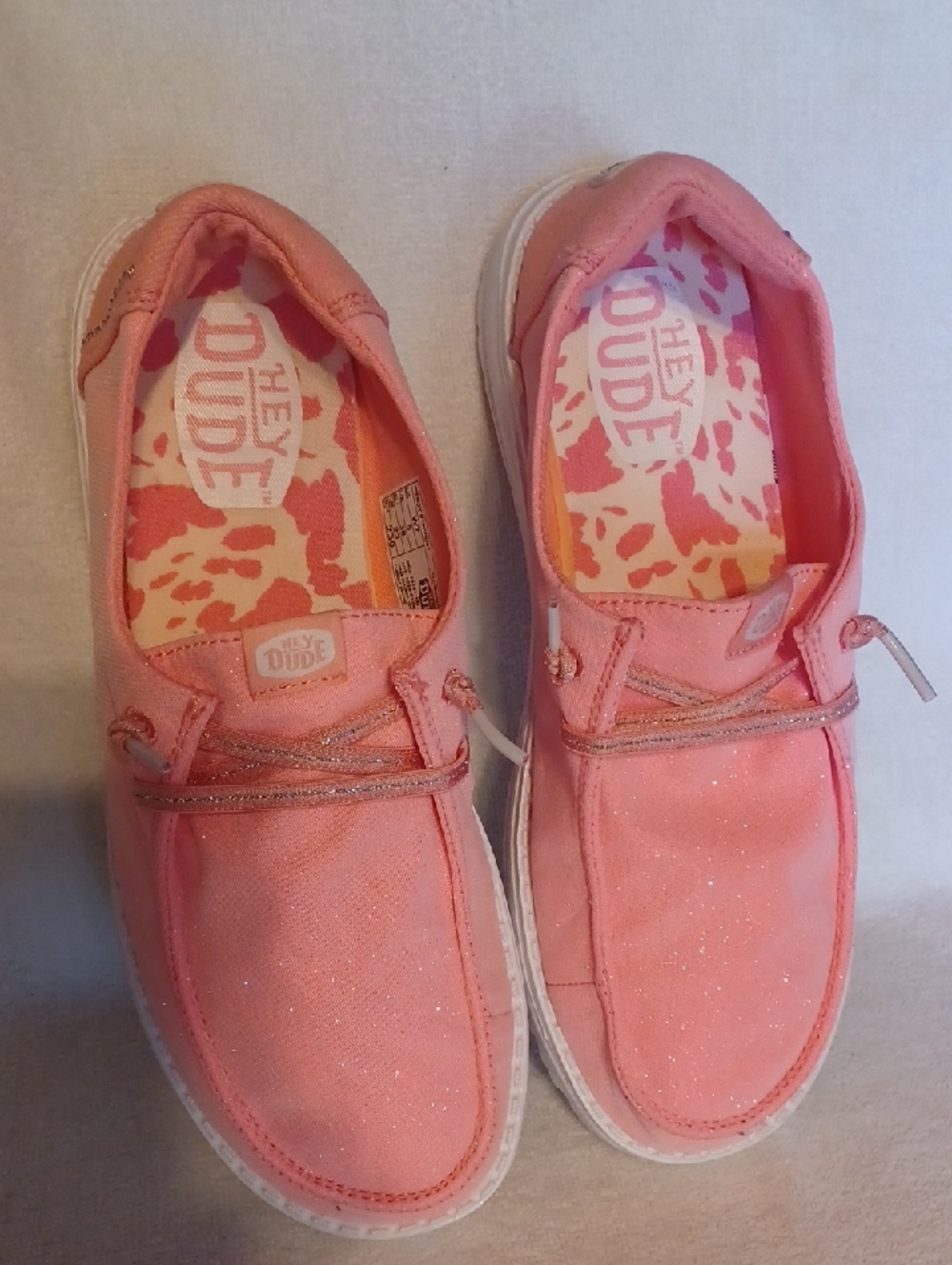 Hey Dude Pink Statdust Slip-On Sneakers Size 7 - Picture 2 of 5